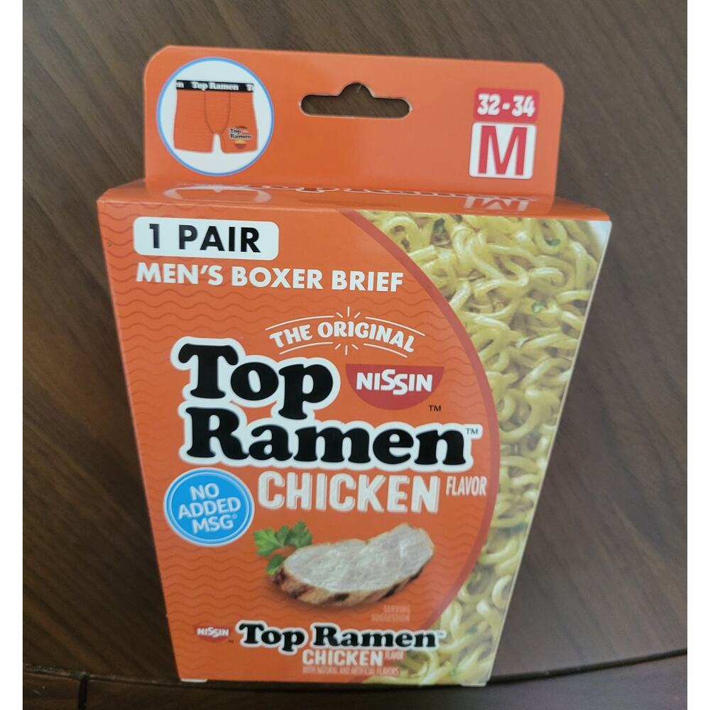 Original Nissin Top Ramen Noodles Novelty Boxer Briefs Shorts Underwear Medium